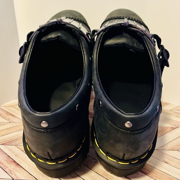 Dr Martens 8053 Quad Hinge Black Leather Platform Mens 12 Boots Steampunk Goth main image 2
